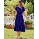 thumbnail image 5 of Vestido Zeagoo - Camisetas para mujer, talla A, midi, con bolsillos, color azul marino, 5 of 6