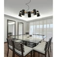 thumbnail image 6 of JONATHAN Y Eugenio 24.5" Adjustable Metal LED Chandelier, Black/Brass Gold, JYL6119A, 6 of 8