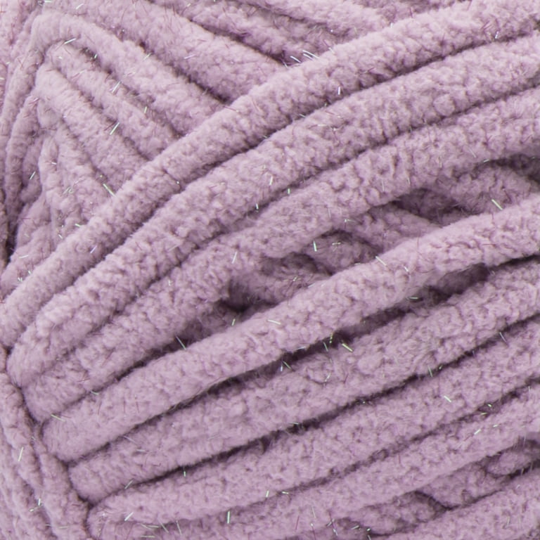 Bernat Baby Blanket Sparkle #6 Super Bulky Polyester Yarn, PLANETARY Purple Sparkle 10.5oz/300g, 220 Yards (4 Pack)