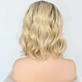 thumbnail image 3 of 14'' Natural Suave Ondulado Corto Rubio Peluca Extensiones de Cabello Sintético Labymos Pelucas de pelo, 3 of 6