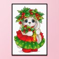 thumbnail image 3 of 11CT punto de cruz parcial conejo estampado DIY Animal impreso pared arte hogar manualidades Likrtyny  decoración de arte, 3 of 8