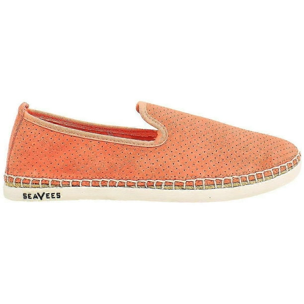 Seavees Ocean Park Slip-On Orange Suede Leather Womens Espadrilles OCEAN PARK_AF_CORAL SUEDE