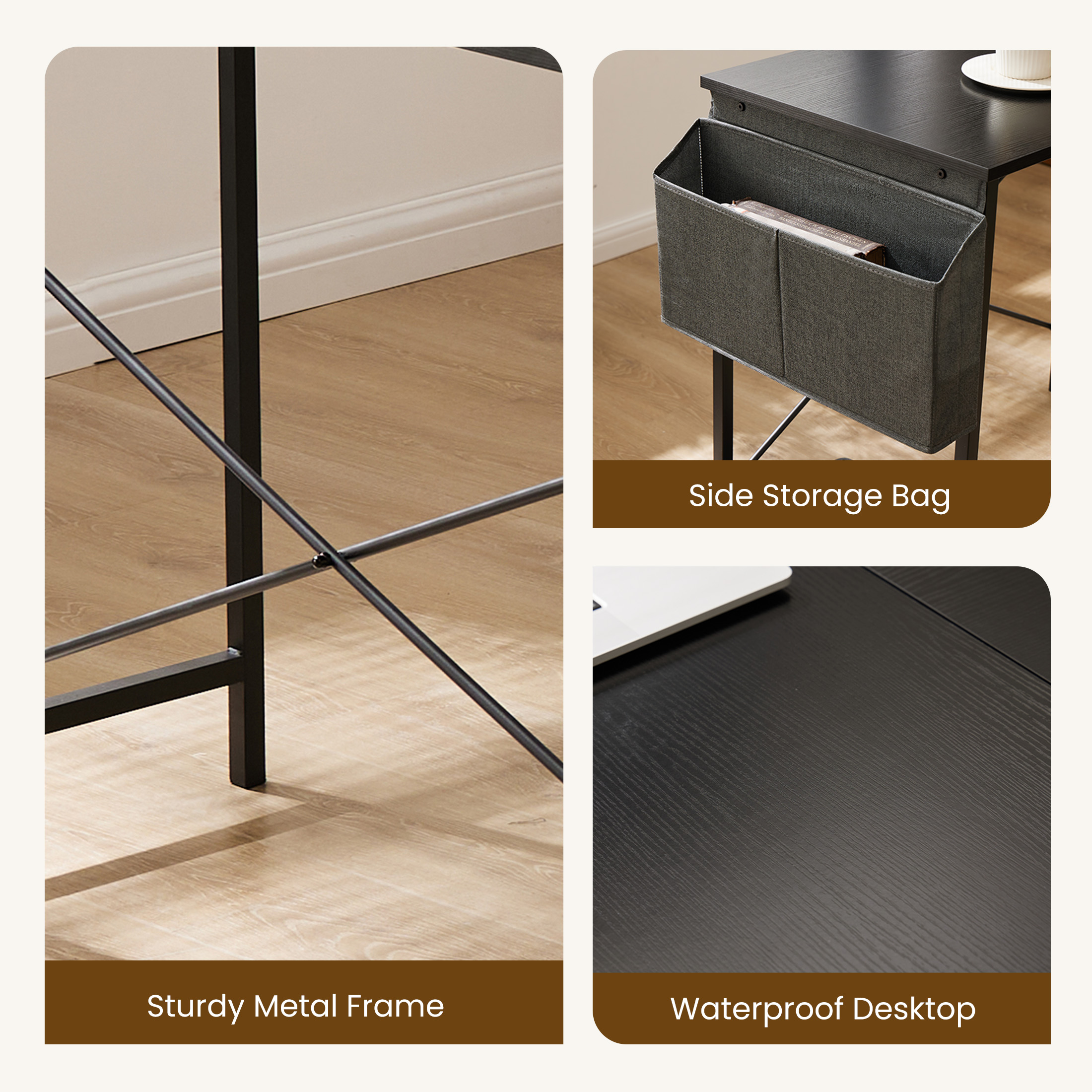 Concetta 49" Reversible L-Shaped Computer Desk with Storage photo 8