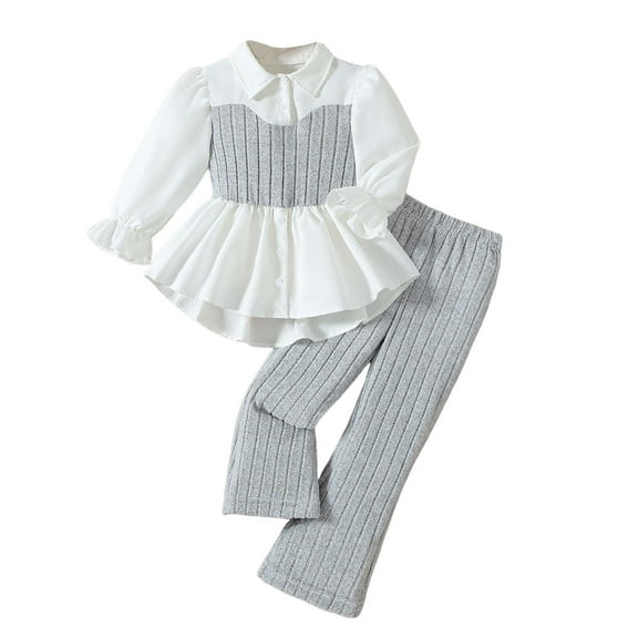 Hessimy Toddler Boys Girls Spring Summer Cartoon Print 2Pcs Long Sleeve Soft Cute Sleepwear Pajamas, Cute Sleepwear, 2-7Y(Grey,5-6 Years)