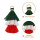 thumbnail image 3 of Uxcell 10 Piezas de Borlas Tri-Capa Pequeñas 1.6" Mini Charm de Borlas para Proyectos de DIY Verde Blanco Rojo, 3 of 7