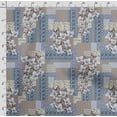 thumbnail image 4 of Soimoi Patchwork Print, Velvet Fabric, Decor Sewing Fabric by The Yard 54 Inch Wide,Decorative Fabric for Upholstery and Home Accents, Light Brown, 4 of 5