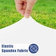 thumbnail image 3 of decorUhome Round Stretch Spandex Tablecloth, Washable Reusable Table Cover for 45"-56" Tables, Waterproof Fitted Table Cloth for Party, Picnic, White, 3 of 10