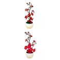 thumbnail image 1 of Juego de 2 Plantas Falsas Flores Artificiales para Embellecer tu Hogar rosa rojo rojo, 1 of 9