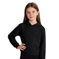 thumbnail image 2 of LIJCC Boys Girls Kids Hoodie Solid Color Sweatshirt Long Sleeve Soft Hooded Sweatshirts Baggy Preppy Pullover Top(Black,15-16 Years), 2 of 9