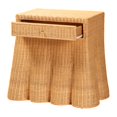 thumbnail image 2 of bali & pari Chica Scalloped Natural Rattan Console Table with Drawer, 2 of 10