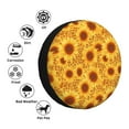 thumbnail image 4 of Honeii Vintage Leopard Print Sunflower Print Tire Covers, Waterproof Anti-UV Sun Snow Rain Tire Covers for Trailers, RV, Camper, SUV, Truck-14 inch, 4 of 6