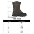 thumbnail image 4 of Bocca Men's Waterproof Winter Boots Brown Nylon Mid Calf Insulated Snow Boots 8M, 4 of 6