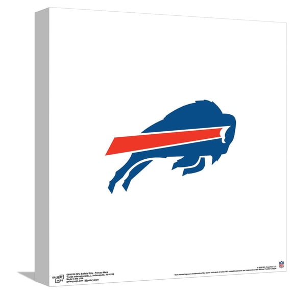 Gallery Pops NFL Buffalo Bills - Primary Mark Canvas Wall Art, Unframed Version, 12" x 12"