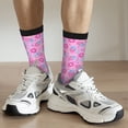 thumbnail image 6 of Hirioo Donuts Pattern Adult Middle Tube Socks Breathable Sock Non-Pilling,Contrasting Color Design, 6 of 6