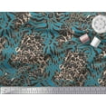 thumbnail image 2 of Soimoi Cotton Poplin Fabric Leopard & Tiger Animal Skin Print Sewing Fabric Yard 42 Inch Wide, 2 of 3