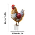 thumbnail image 3 of Christmas Chicken Yard Stake Outdoor Garden Decoration Farm Animal Lawn Ornament for Holiday Party Patio Festive Ground Plug Decor, 3 of 8