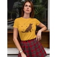 thumbnail image 2 of Cute Dog With Butterflies Women T-Shirt, Female Medium, 2 of 4