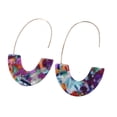 thumbnail image 2 of Qarigey 1 par de aretes de estilo simple con estampado de leopardo en forma de U para niñas adolescentes Ropa, zapatos y accesorios Miscelánea azul colorido Qarigey AP010170-10, 2 of 6