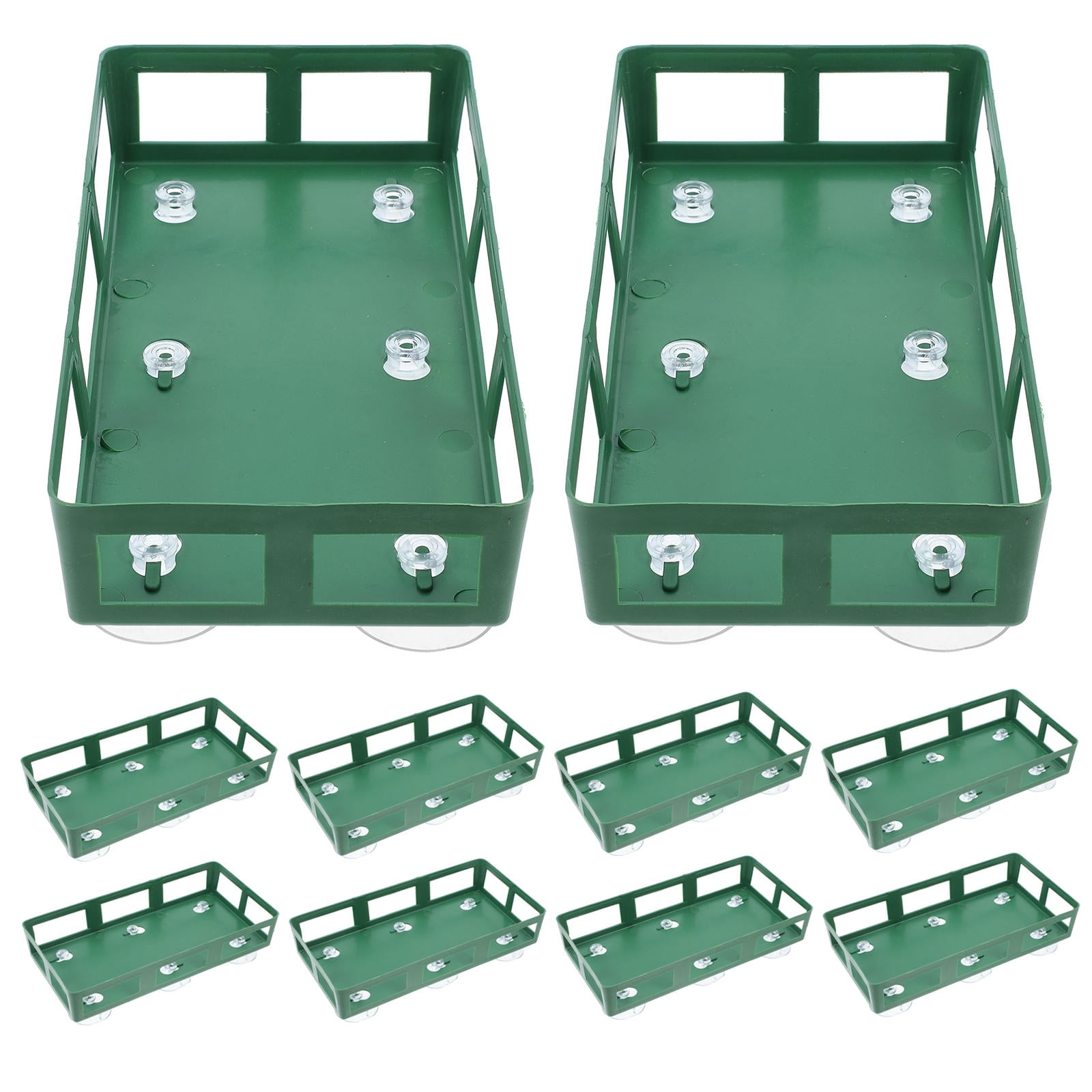 IFANLANDOR 10Pcs Hexagonal Claw Suction Cup Floral Foam Tray for Table Centerpiece 9.3X4.7X2.0In