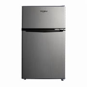 Whirlpool 3.1 cu ft Mini Refrigerator Stainless Steel WH31S1E: Energy Star Certified Dorm Fridge, Reversile Door, 2 Shelves
