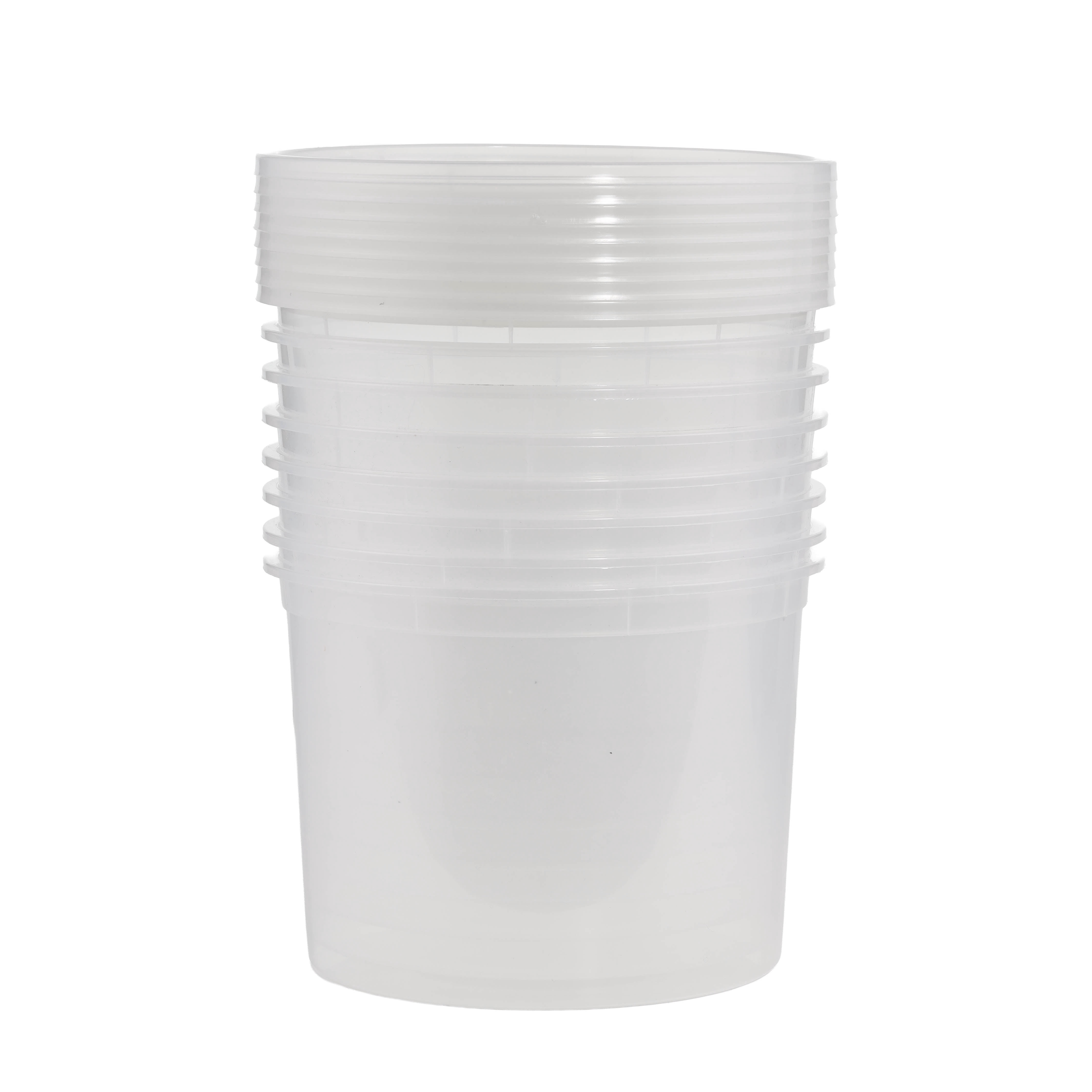 (4 pack) Mainstays 16 Piece 64 oz Plastic Deli Container, Designed to Help with Pantry Storage and Everyday Organization