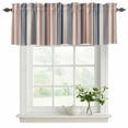 thumbnail image 2 of 2 Pack Valances for Windows, Red Blue Striped Window Valances for Living Room/Bedroom/Bathroom, Boho Vintage Abstract Colorful Striped Light Filtering Kitchen Curtain Valance 42"W x12" L, 2 of 9