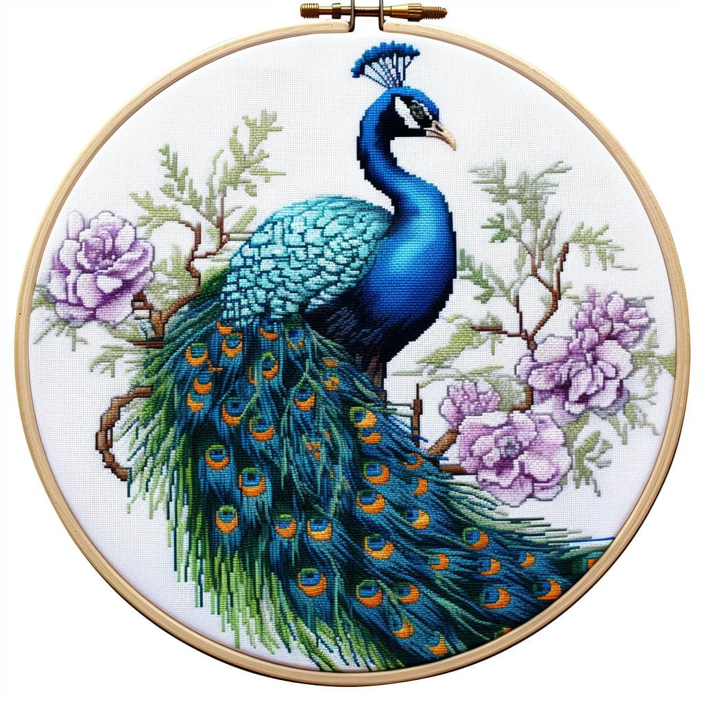 Charming Owl Cross-Stitch Kit On Aida 14 Count Linnen Canvas