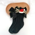 thumbnail image 3 of YESIMOLA Toddler Fuzzy Christmas Socks Toddler Bows Socks Children Socks Christmas Cartoon Glittering Bow Knitting Toddler Wool Socks Toddler Princess Socks,A 3-5 Years, 3 of 6