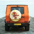 thumbnail image 7 of DouZhe Waterproof Spare Tire Cover, Future Wheel Red Robot Prints Adjustable Wheel Covers Fit for Jeep Trailer RV SUV Car, 16 inch, 7 of 7