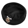 thumbnail image 5 of QSAWXQZ Men's Renaissance Beret Medieval Tudor Hat Tassel Halloween Party Cap Free Size, 5 of 6