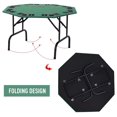 thumbnail image 4 of SONGMY Table Foldable, 47" Octagon Blackjack Game Table for 8 Players with Cup Holders, Green Felt, 4 of 9