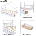 thumbnail image 3 of Bellemave  House Bed with Drawers Twin Size Platform Bed with Storage Playhouse Design Wooden House Bed Frame With Headboard and Footboard for Teens, White, 3 of 10