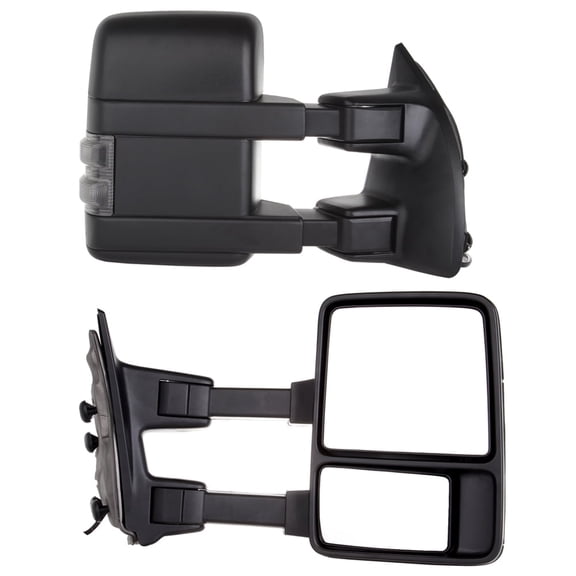 ECCPP Towing Mirrors for 1999-2007 for Ford for F250 for F350 for F450 for F550 Super Duty Power Heated Smoke Signal Pickup Mirrors