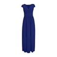 thumbnail image 3 of Chiccall S-5XL Formal Short Sleeve Cocktail Flowy V-Neck Gown Chiffon Maxi Dress for Women, 3 of 5