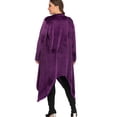 thumbnail image 5 of Plus Size Cardigan Lightweight Sweaters for Women Long Cardigan Duster Sweater Cover-up Black Purple Kimono Cardigan Thin Tops, 5 of 6