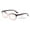 Pink, variant on Women Cateye Progressive Reading Glasses - No Line or Bubble - Zero Power on Top Reader CR14 +1.00