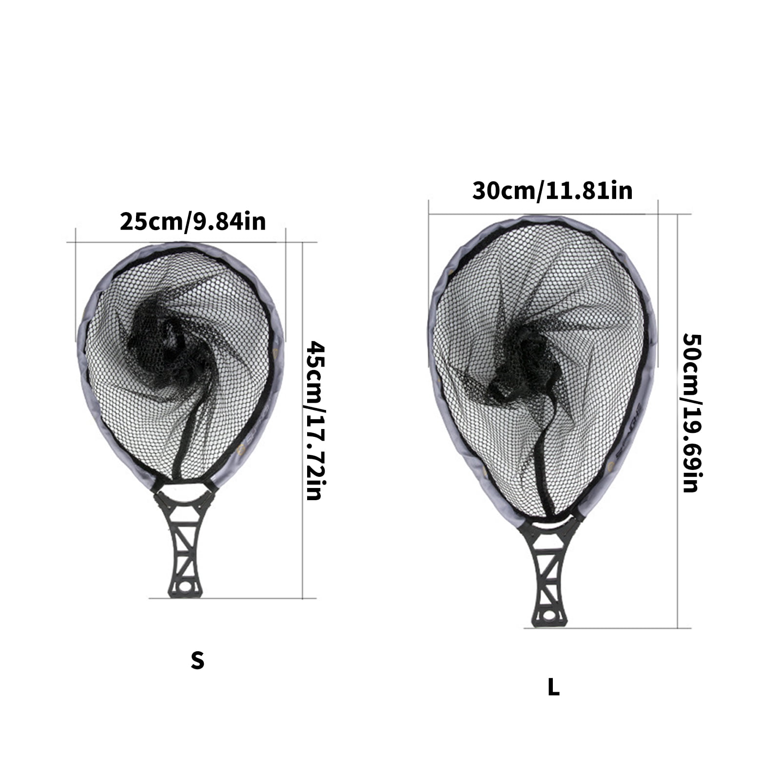 KUFptva Fishing Net with Comfortable Grip Handle Fishing Landing Net Portable for Adult Unisex Small Landing Net Fishing Tool