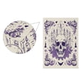 thumbnail image 3 of 12x18 inch Double-Sided Garden Flags Banners Vibrant Outdoor Decor for House Patio Outdoor Purple Candle Pumpkin Skull, 3 of 6