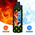 thumbnail image 5 of Balery Green Monster Pattern 18oz Sports Insulated Kettle Stainless Steel Sports Insulated Kettle Leak-proof Water Bottle For Running Hiking Cycling Climbing Water Bottle, 5 of 7
