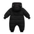 thumbnail image 2 of Lovebay Baby Girl Boy Puffer Snowsuit Ear Hooded Infant Winter Down Romper Coat, 2 of 9