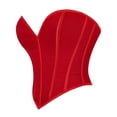 thumbnail image 3 of TEVEQ Corset Tops for Women Going Out Vintage Strapless Corset Crop Tube Top Bodyshaper Ladies' Pure Color Frosted Pattern Camisole Style Body Shaping Top Red M, 3 of 8