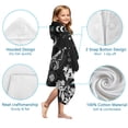 thumbnail image 7 of Black Gothic Sun Moon Flower Pattern Hooded Bath Towel，50"x30" for Ages 3 To 12 Kids, Quick Dry Lightweight Soft Microfiber Hood Beach Towel Cover Up for Kids, 7 of 7