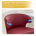thumbnail image 4 of JUFU Bar Stools Set of 2, Extra Large Adjustable Swivel Bar Stools with Wide Seat & High Back, PU Leather Counter Height Bar Chairs with Footrest for Kitchen Island, 4 of 8
