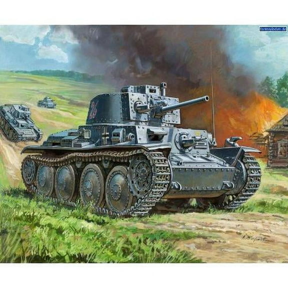 6130 1/100 German 38t Tank Snap Kit Multi-Colored