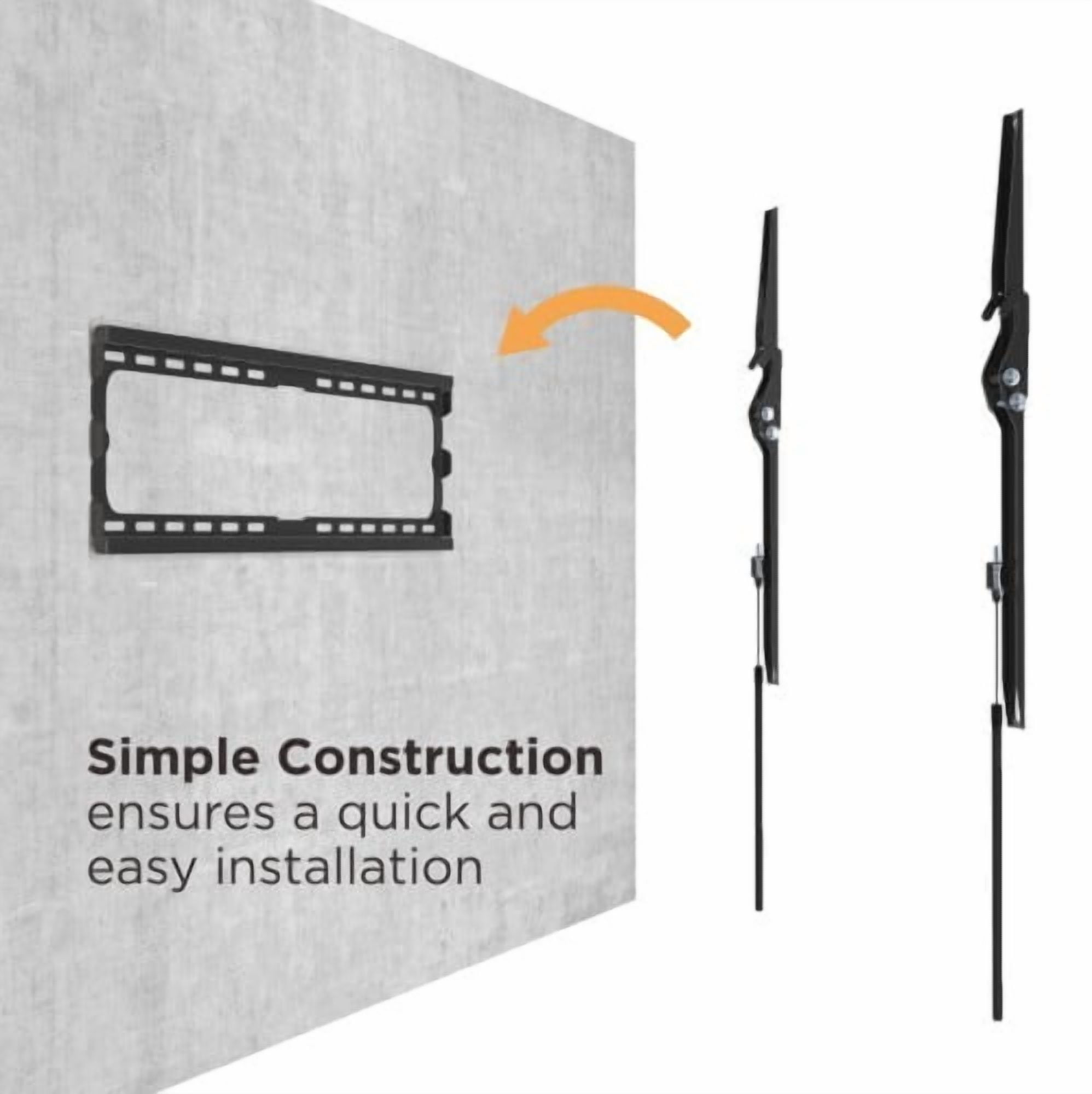 Low-Profile Tilt TV Wall Mount: 37''-80" Screens