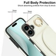 thumbnail image 2 of for iPhone 16 Wallet Case with Card Holder Women Men, Flip PU Leather Kickstand Shockproof Protective Phone Cover Magnetic Clasp 360 Rotation Ring Stand for iPhone 16, White, 2 of 7