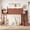 Deep Natural, variant on Jopath Full size Loft Bed with Storage Shelves and Wardrobe, Solid Wood Loft Beds with Detachable Slide and Ladders for Boys Girls Blue and White
