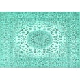 thumbnail image 1 of Ahgly Company Indoor Rectangle Medallion Turquoise Blue Traditional Area Rugs, 7' x 10', 1 of 4