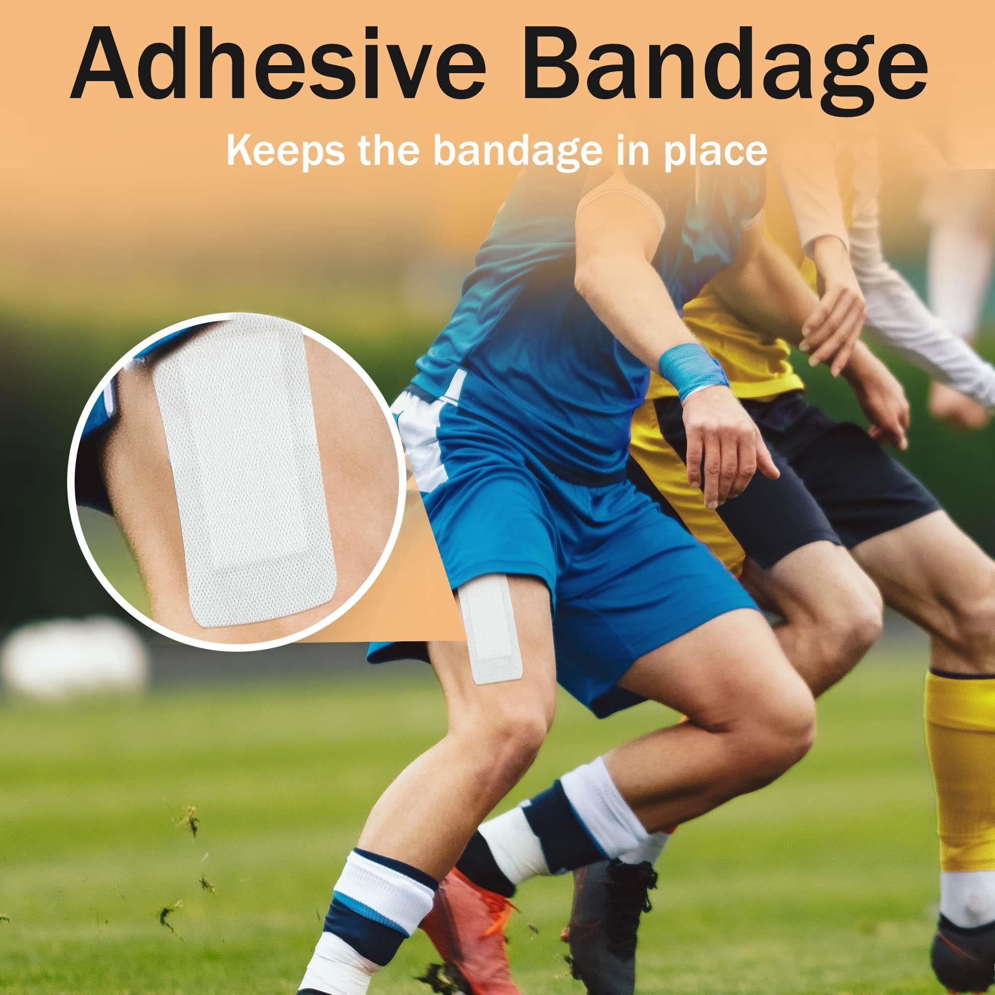Tender Gentle XL Island Dressing Bordered Gauze 4"x14 - 25 Gauze Bandages for Wound Protection - Individually Packed Non-Stick Pad with Adhesive Border, Ultra Soft and Breathable