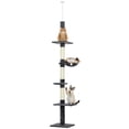 thumbnail image 1 of PawHut 8.5ft Cat Climbing Tree 5-Tier Kitty Activity Center, Dark Grey, 1 of 10